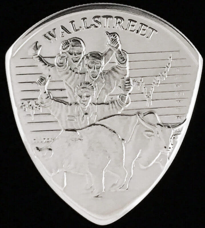 Liberia 1/3oz Wall St. Commemorative 99.9% Fine Silver
