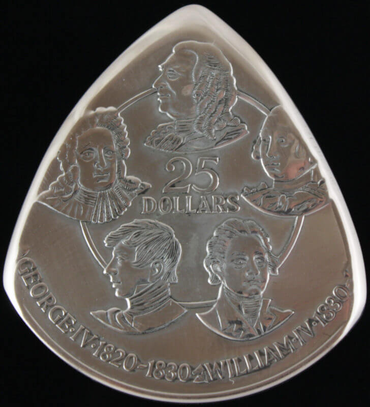 1980 Cayman Islands $25 50% Silver