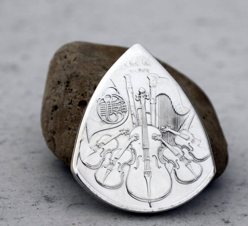Austrian Philharmonic Front Coin Guitar Pick, Coin Guitar Picks