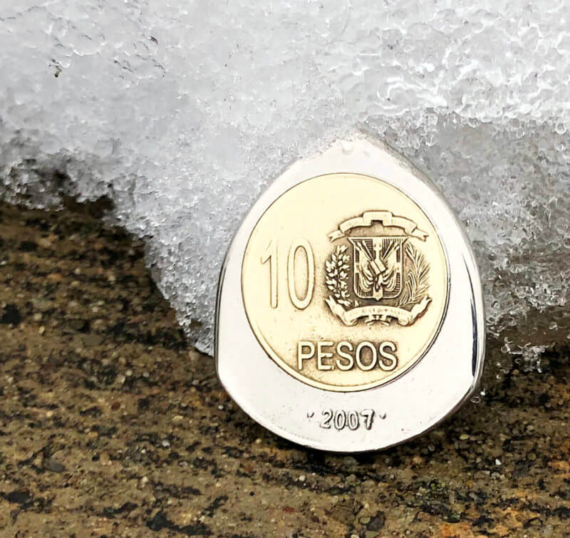 Dominican Republic 10 Pesos Coin Guitar Pick, Coin Guitar Picks