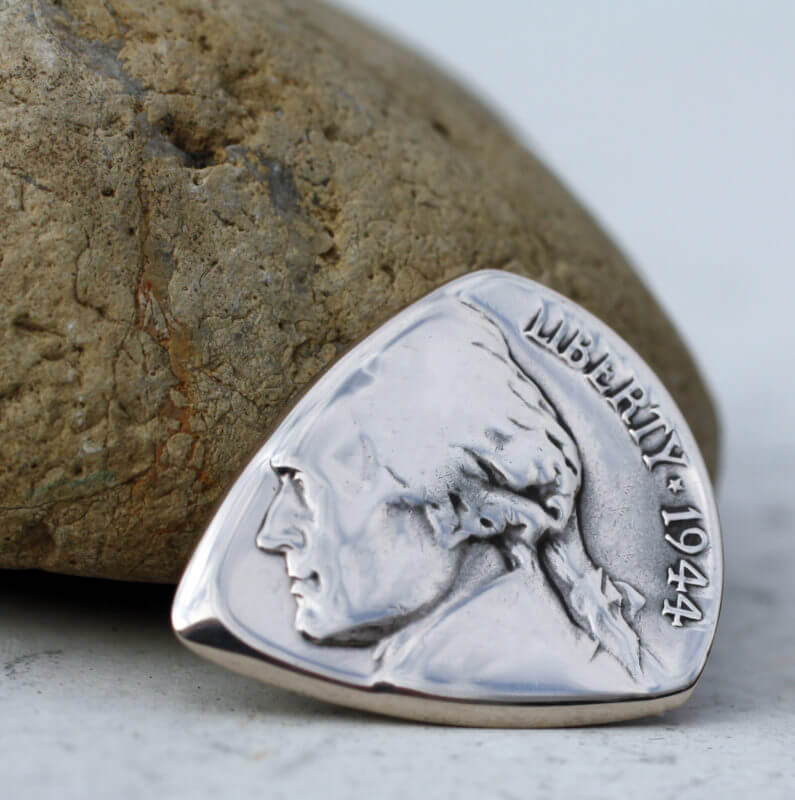 US Silver War Nickel Front-Coin Guitar Pick, Coin Guitar Picks