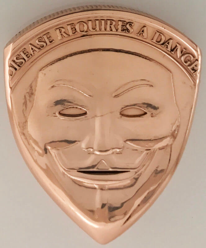 Anonymous Guy Fawkes 1 oz. Copper Challenge Coin