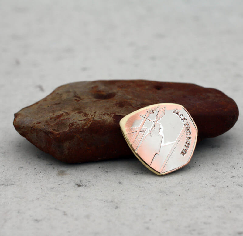 Jack the Ripper Coin Guitar Pick, Coin Guitar Picks