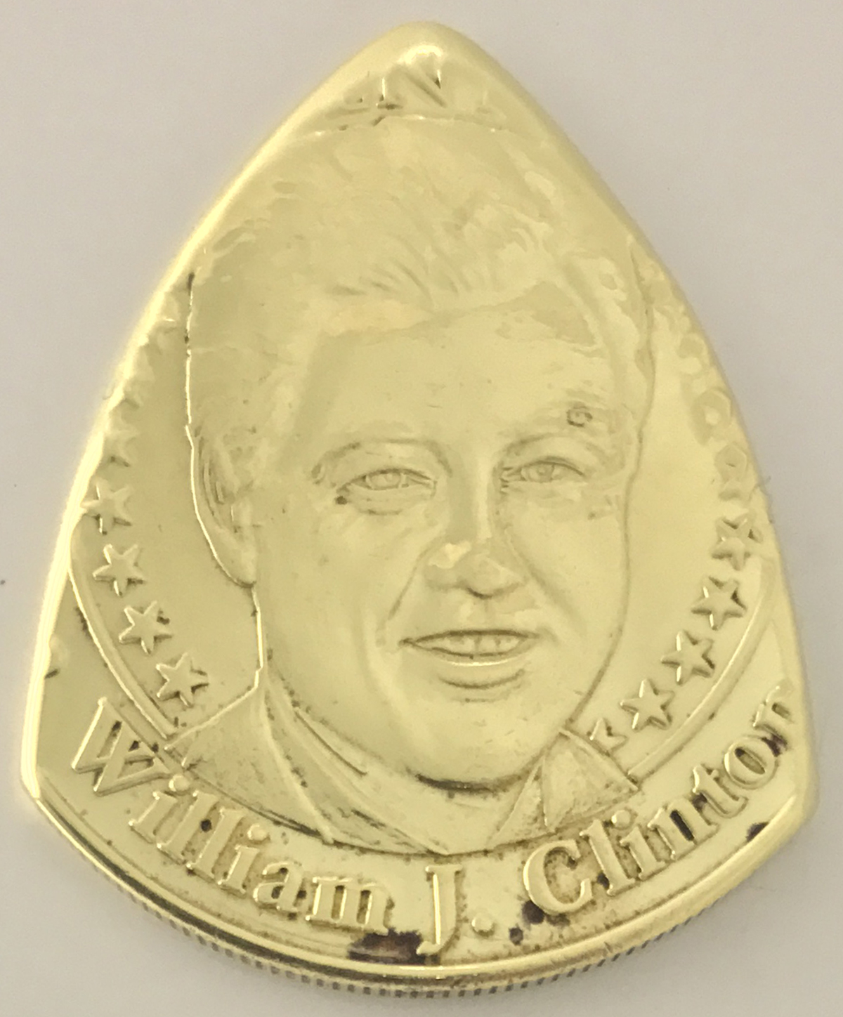 President Bill Clinton Sunoco Token Coin Guitar Pick