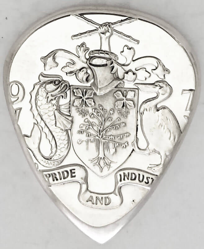 1973 Barbados $5 Dollars 80% Silver