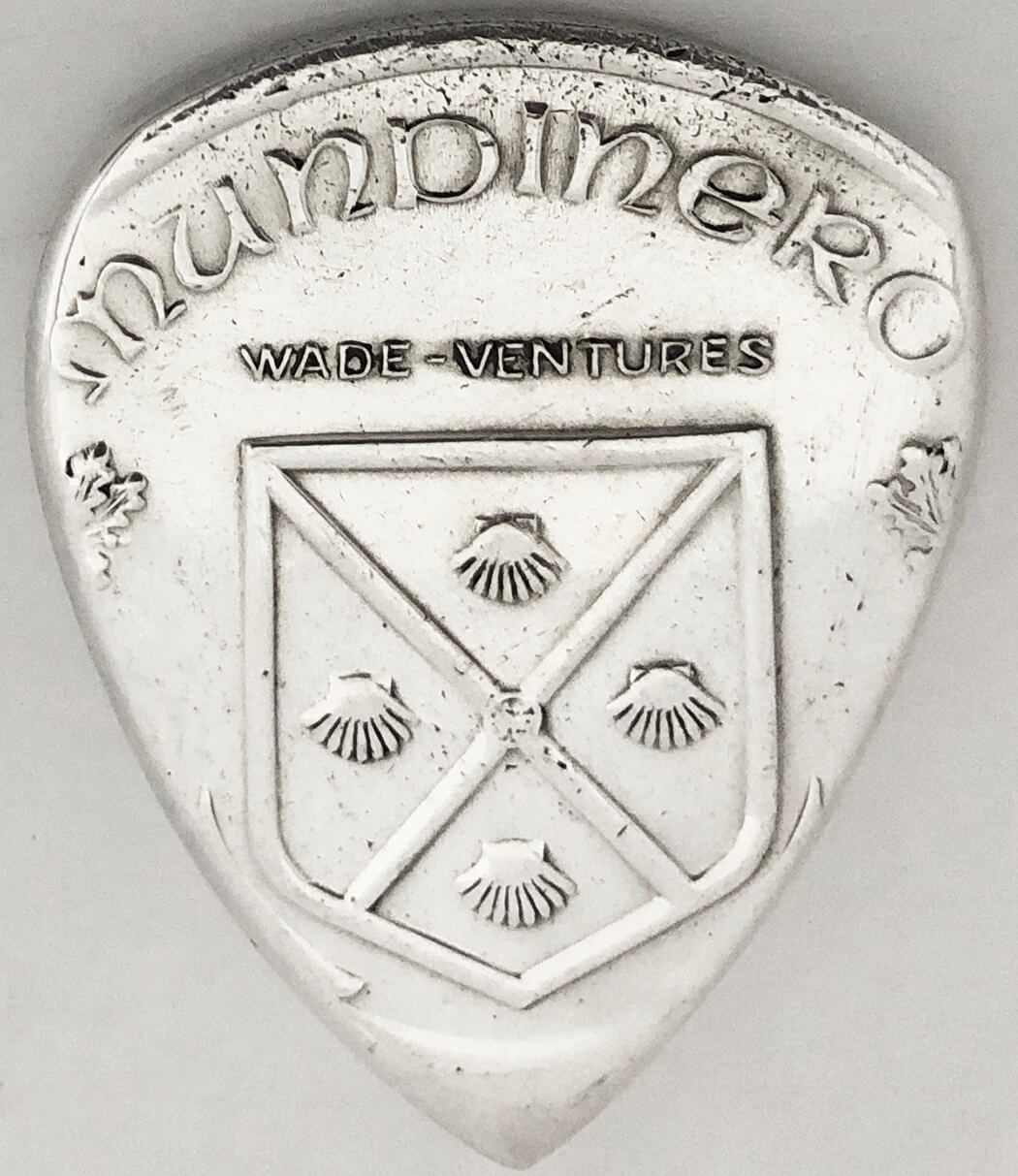 1973 Wade Ventures Mundinero 999 Silver 2 Coin Guitar Picks, The Original