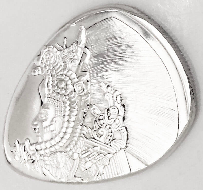 2002 Belize 1 Dollar Mayan King 99.9% Fine Silver