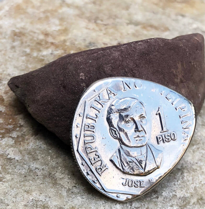 1978 Philippines 1 Piso Coin Guitar Pick, Coin Guitar Picks