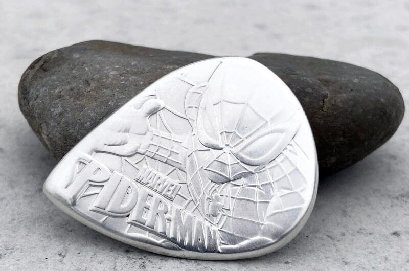 Spiderman 999 Fine Silver Coin Guitar Pick, Coin Guitar Picks