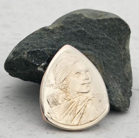US Sacagawea Dollar (Random Year) Coin Guitar Pick, Coin Guitar Picks