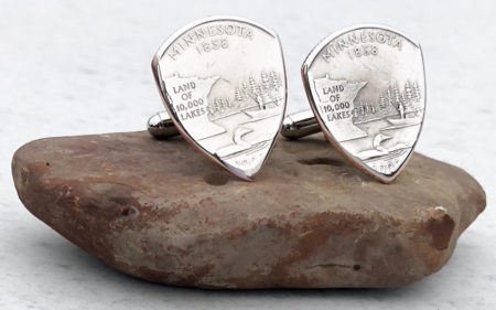 US State Quarter Cufflinks-You Choose the State 1 Coin Guitar Pick, Coin Guitar Picks