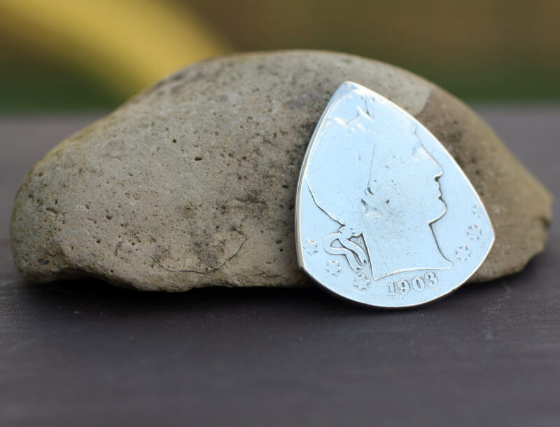 1903 US Barber Half Dollar 90% Silver Coin Guitar Pick, Coin Guitar Picks