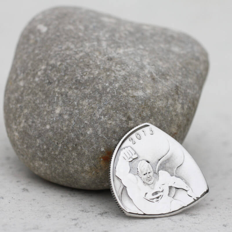 2015 Canada Superman 999% Silver Coin Guitar Pick, Coin Guitar Picks