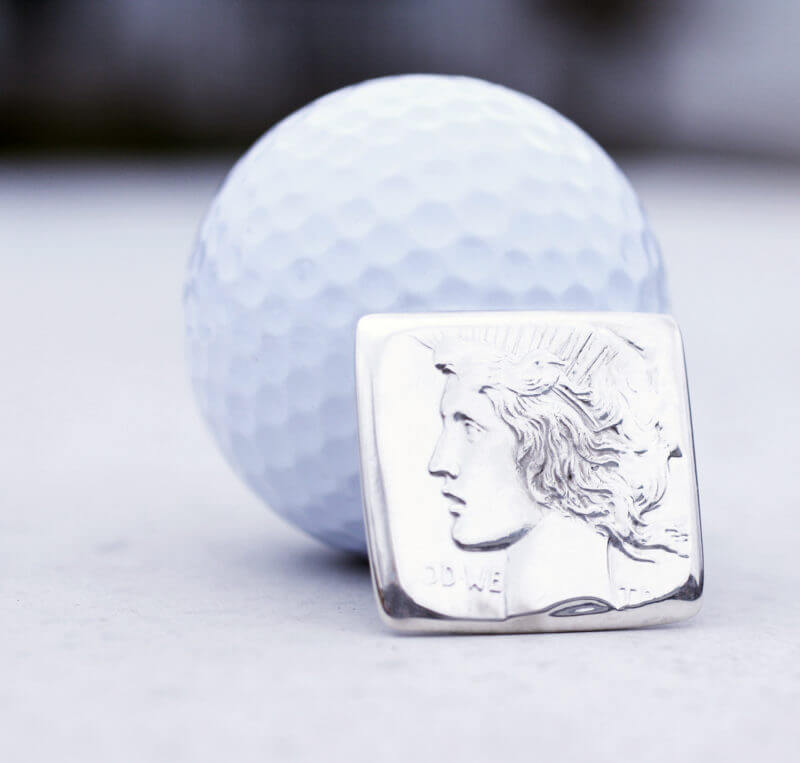 1922 Peace Dollar 90% Silver Ball Marker Coin Guitar Pick, Coin Guitar Picks