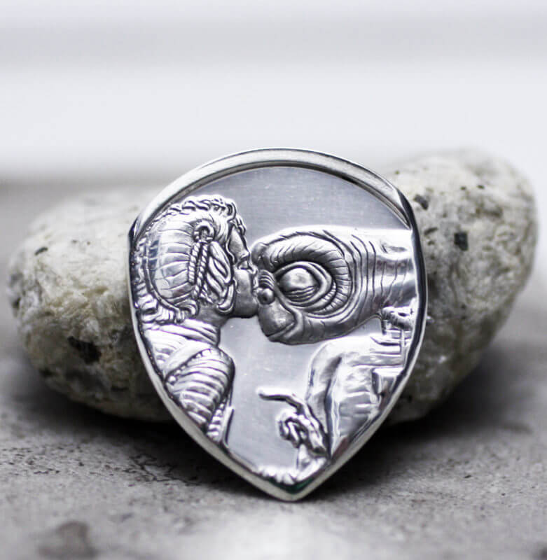 1982 ET Half Ounce 999 silver1 Coin Guitar Pick, Coin Guitar Picks