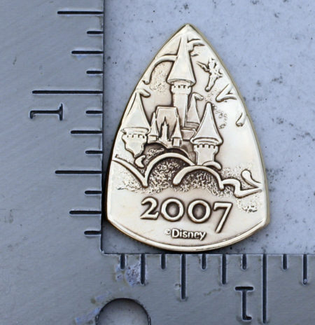 2007 Disneyland Brass Token Coin Guitar Pick, Coin Guitar Picks