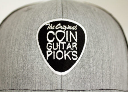 The Original Coin Guitar Picks Hat close up