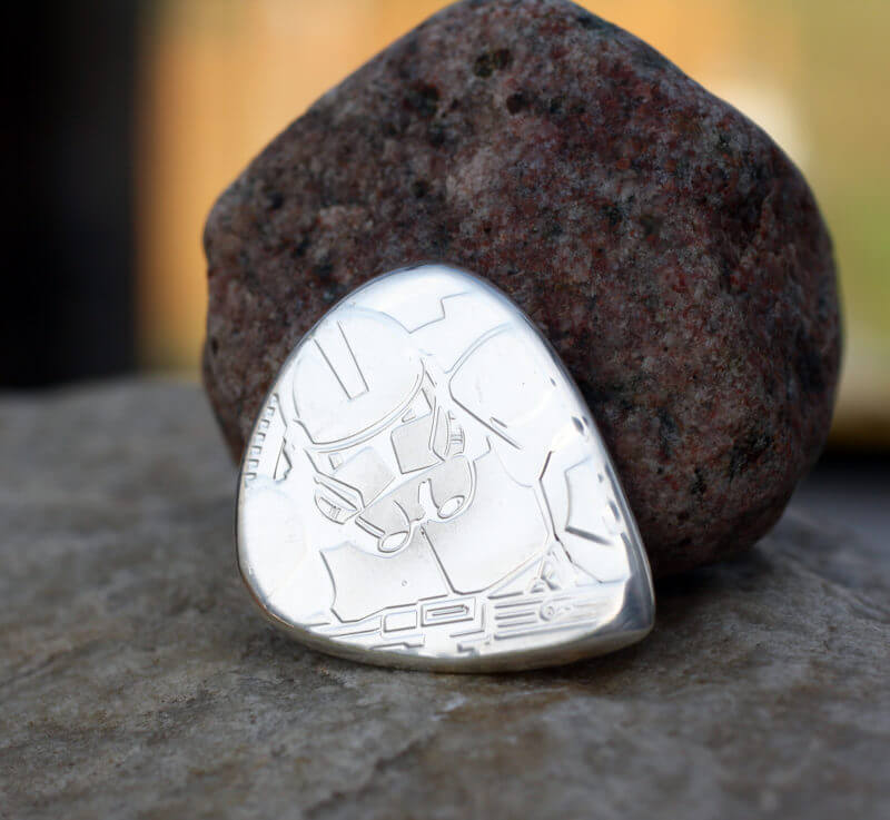2019 Star Wars Clone Trooper 999 SilverCoin Guitar Pick, Coin Guitar Picks