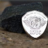 AC/DC 45 Years of Thunder (2018) UK 50 Cents Coin Guitar Pick, Coin Guitar Picks