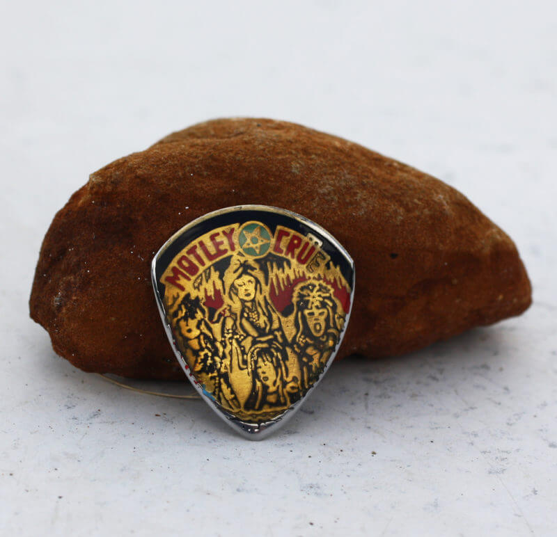 Motley Crue Vintage '80s Hat Pin Coin Guitar Pick