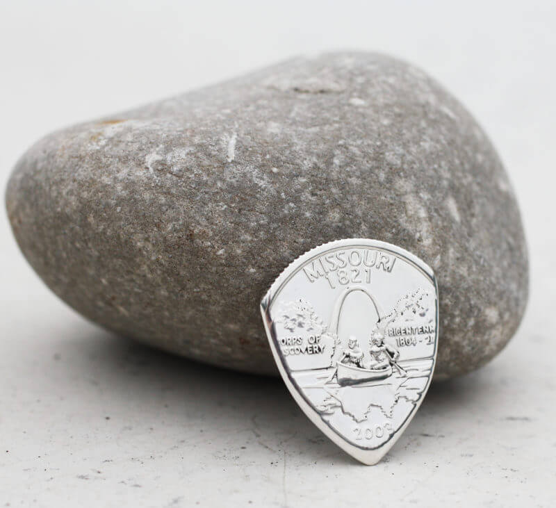 Missouri Quarter 99.9 Silver Replica Coin Guitar Pick