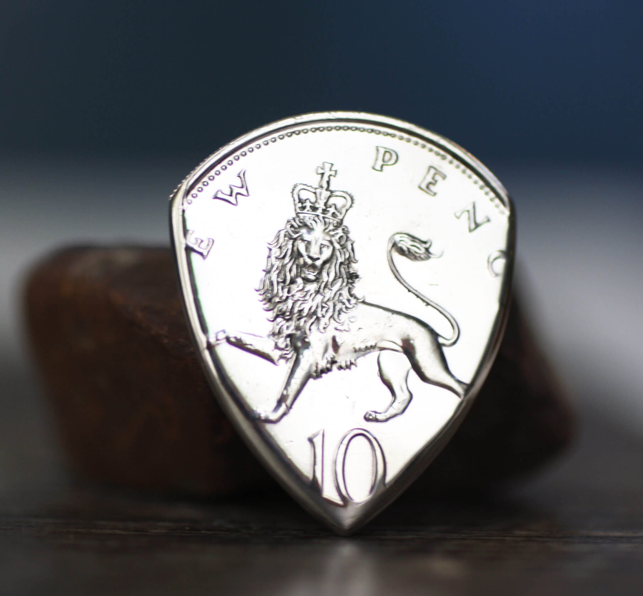 1973 UK 10 Pence Coin Guitar Pick