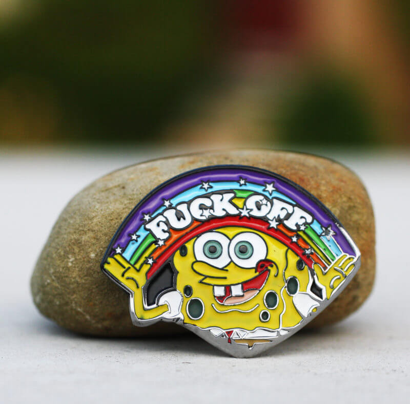 Spongebob F*ck Off Hat Pin