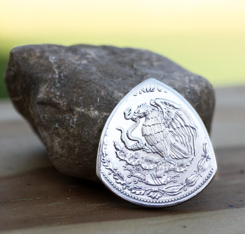 1988 Mexico 500 Pesos Coin guitar Pick, Coin Guitar Picks