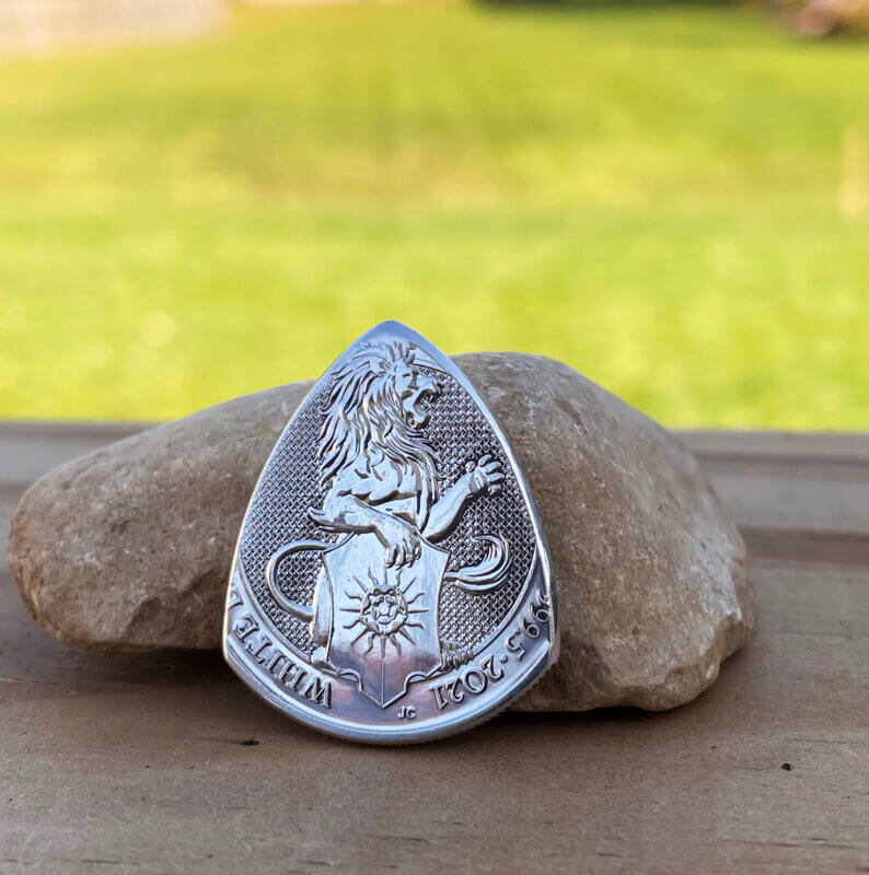 2021 UK Queen's Beast White Lion of Mortimer .9995 Platinum