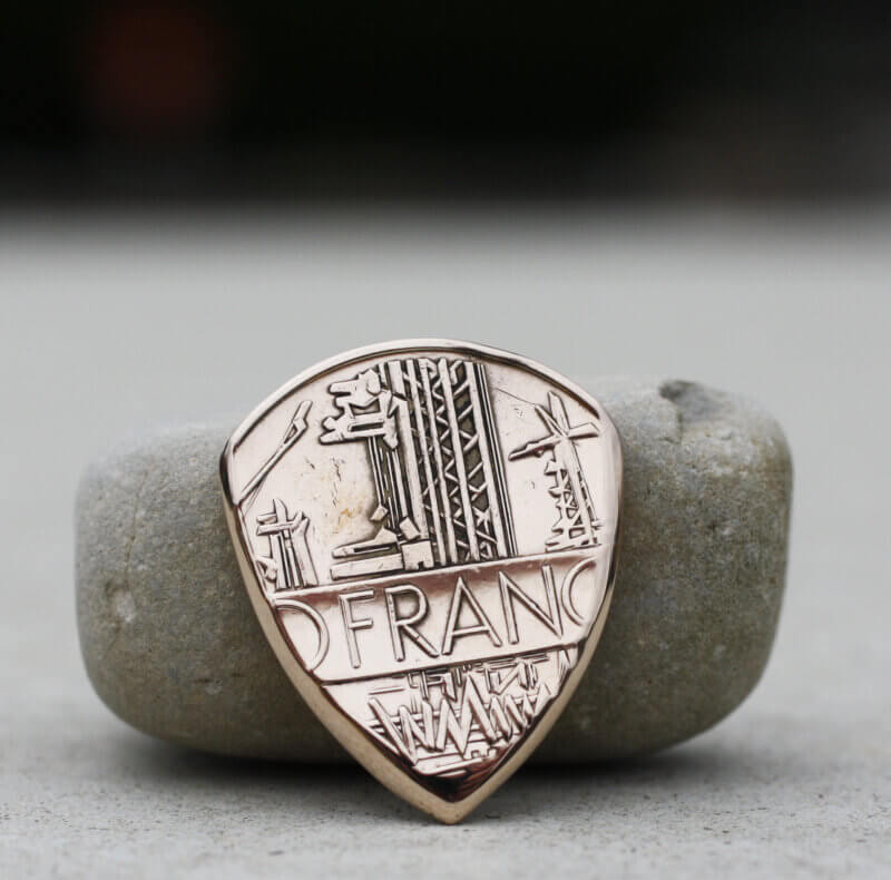 1984 France 10 Francs Coin Guitar Pick