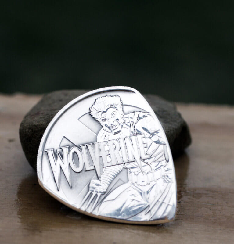 2021 Wolverine (Marvel) 99.9% Fine Silver Tuvalu Coin Guitar Pick