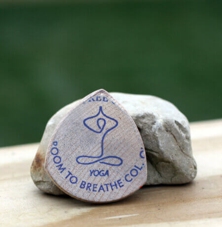 Room to Breathe Yoga Columbus, OH Wooden Nickel Coin Guitar Pick