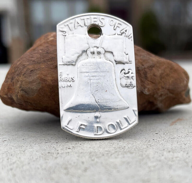 1963 US Franklin 90 Silver Dog Tag