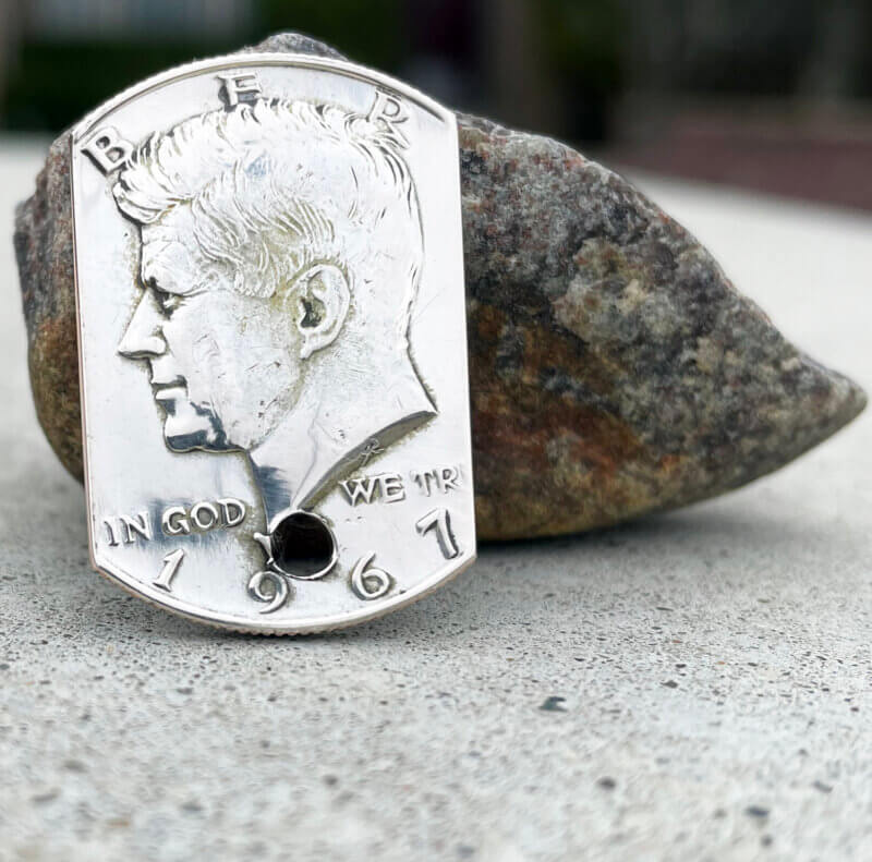 1967 US Kennedy 40% Silver Half Dollar Dog Tag