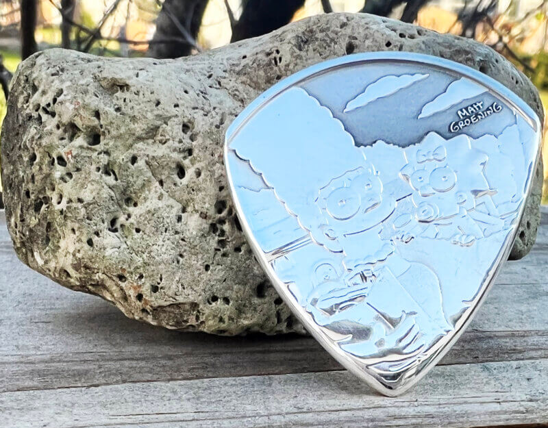 2021 The Simpsons Marge and Maggie 99.9% Silver Coin Guitar Pick
