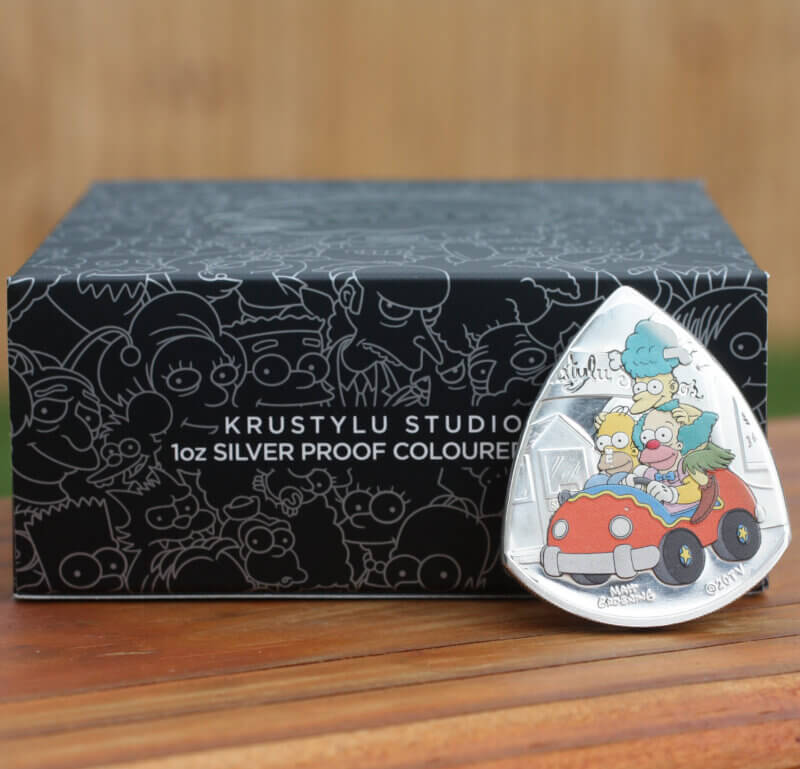 2022 Tuvalu The Simpsons Krusty Lu Studios 99.9% Silver